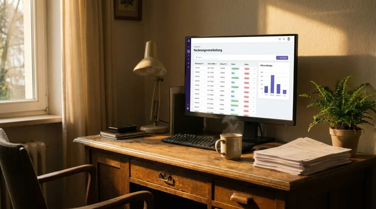 Rechnungsverarbeitung – Dashboard mit offenen Beträgen